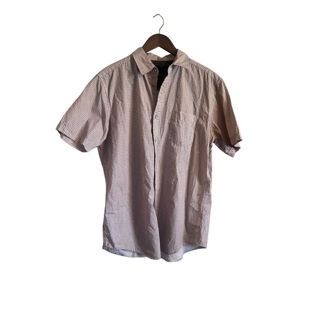 Rugby University Short Sleeve Button up-Size L